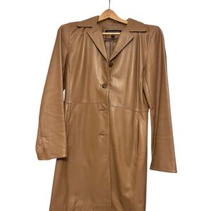 Kenneth Cole of NY Tan Leather Coat